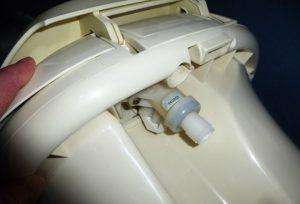 Water connection at back of toilet