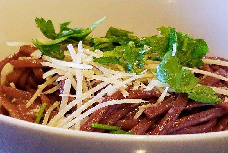 wine pasta dish