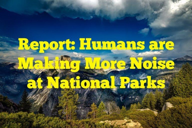 Report: Humans are Making More Noise at National Parks