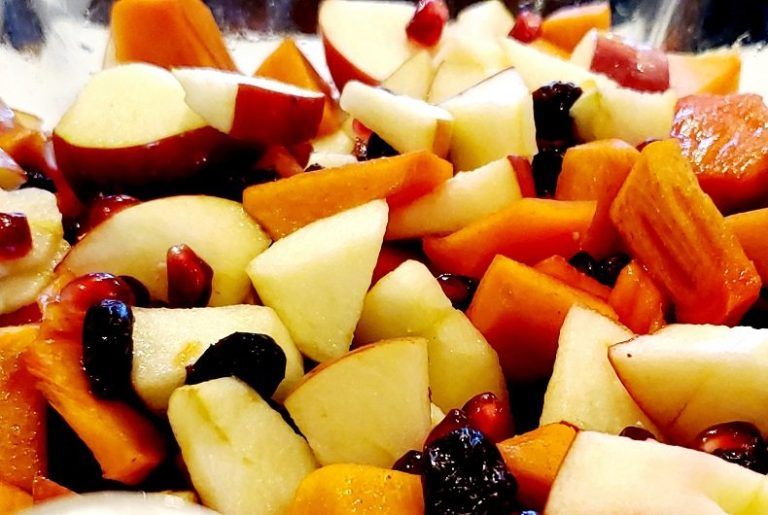 Apple Persimmon Pomegranate Salad