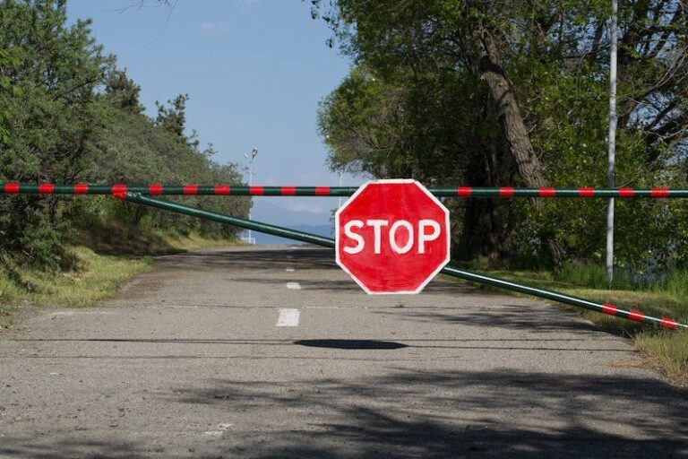 Stop signs are what many see with RV travel restrictions still in place