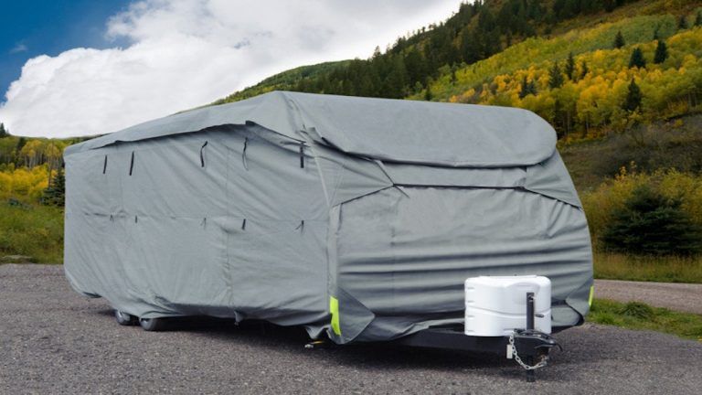 image of rv cover on a travel trailer